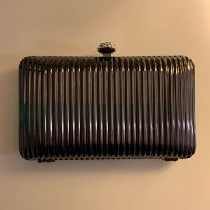 Glamorous Gunmetal Clutch